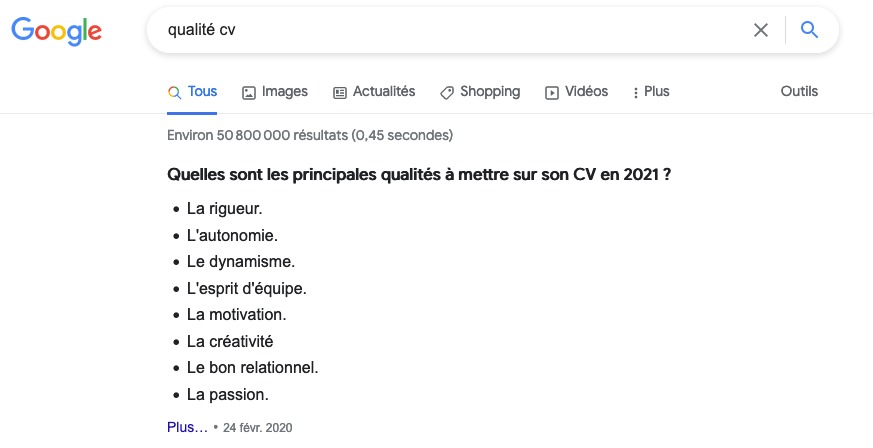 RECRUTEMENT-QUALITE CV HUMOUR